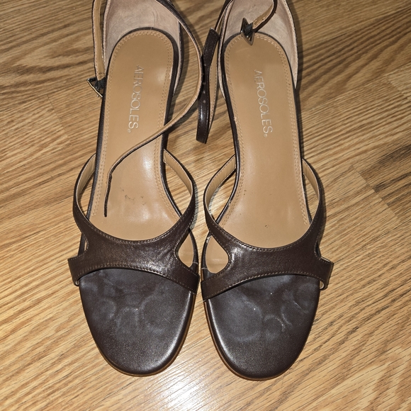 AEROSOLES Shoes - AEROSOLES Dark Brown Strappy Heels